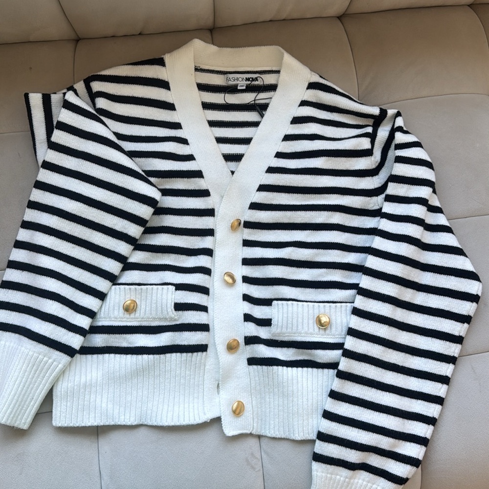 Stripe cardigan new - Picture 2 of 2